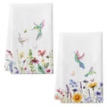 DETIHO Kitchen Towels Set of 2, Soft & Absorbent Dish Towels for Kitchen