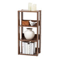 IRIS USA 3-Tier 16 Medium Open Wooden Bookshelf with Adjustable Shelves, Easy Assembly Bookcase Farmhouse Shelf for Small Spaces