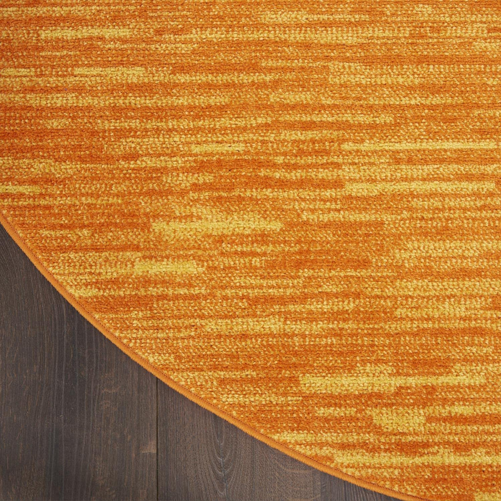 Nourison Essentials Indoor/Outdoor Sunburst 4' X Round Area Rug, Easy -Cleaning, Non Shedding, Bed Room, Living Room, Dining Room, Backyard, Deck, Patio (4 Round)