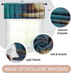 Emvency 2 Pack Valances Window Treatments, Vintage Yellow Beige Abstract Blackout Drapes Adjustable Curtain Valances For Windows