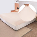 King Size Fitted Sheet Only - 4-Way Stretch Jersey Knit, Snug Fit, Wrinkle Free & Stay In Place, No More Slipping Off For Mattre