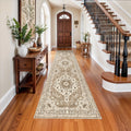 Washable Oriental Hallway Runner Rug - 3x12 Rugs for Living Room Soft Carpet for Bedroom Kitchen Waterproof Floral Distressed In