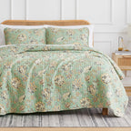 Southshore Fine Living, Inc. Oversized King Quilt Bedding Set, Jacobean Willow Floral Quilt Set With 2 Matching Pillow Shams, Li