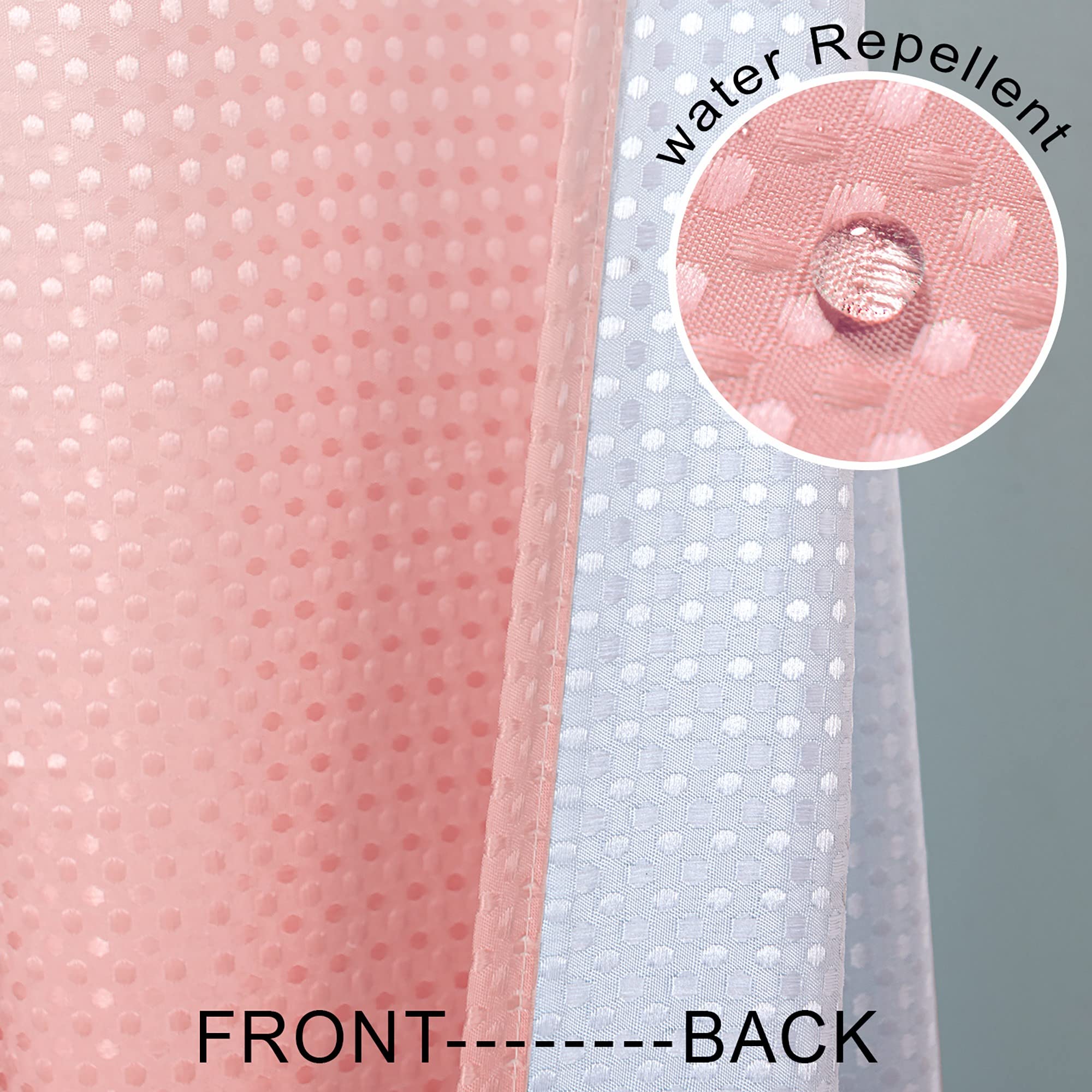 Mrs.Naturall Pink Blush Shower Curtains For Bathroom Cute Teen Girls Kids Shower Curtain Sets White And Pink Boho Ombre Rose Gol