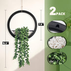 Der Rose 2 Pack Fake Plants Hanging Artificial Succulents Plants In Black Pots For Living Room Bathroom Accessories Boho Wall De