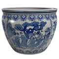 Red Lantern White Fishbowl-Size and Design, 14 Diameter, Ladies Blue