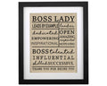 FACEINSE Framed Burlap Print Gifts for Boss Lady Retirement Gifts for Mentor Supervisor Leader Thank You Boss Gift Boss Day Gift