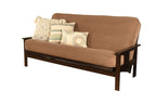 Kodiak Furniture Monterey Futon Set, No Drawers, with Espresso Base and Marmont Mocha Mattress