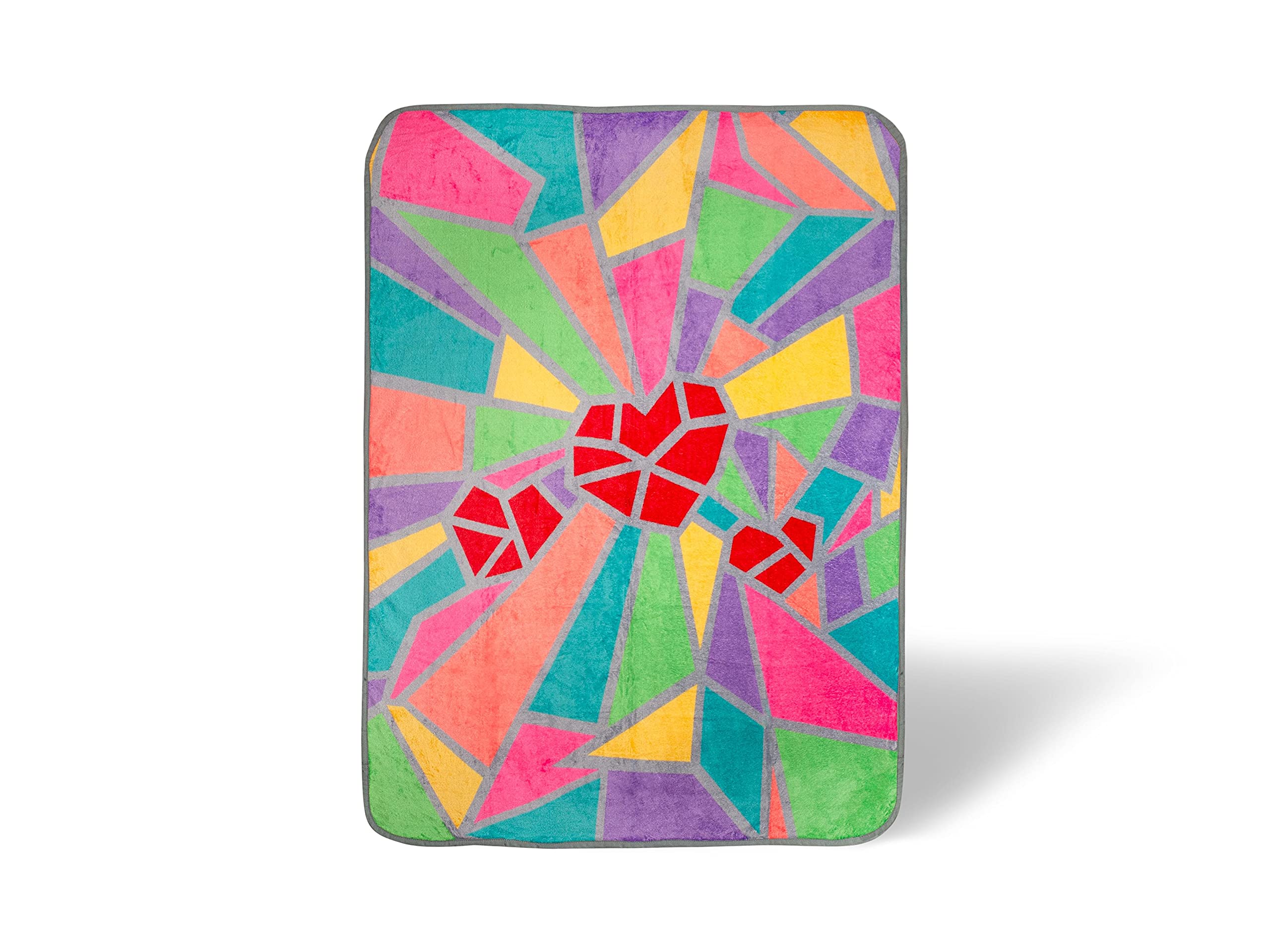 Toynk 2020 Sidewalk Chalk Inspired Mosaic Heart We are in This Together Throw Blanket | Super Soft Lightweight Fleece Wrap | Qua