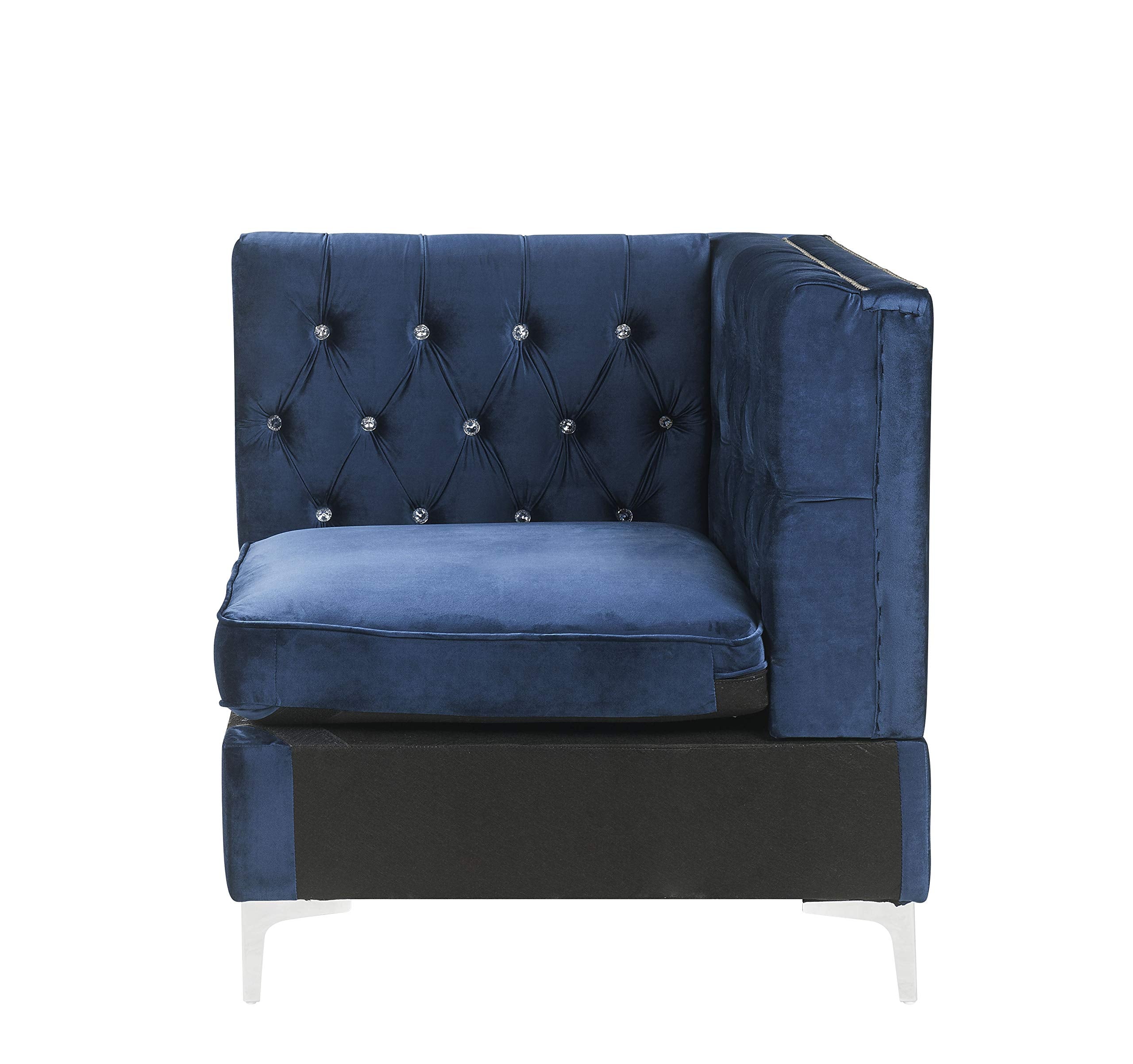 Acme Furniture Jaszira Modular - Wedge in Blue Velvet