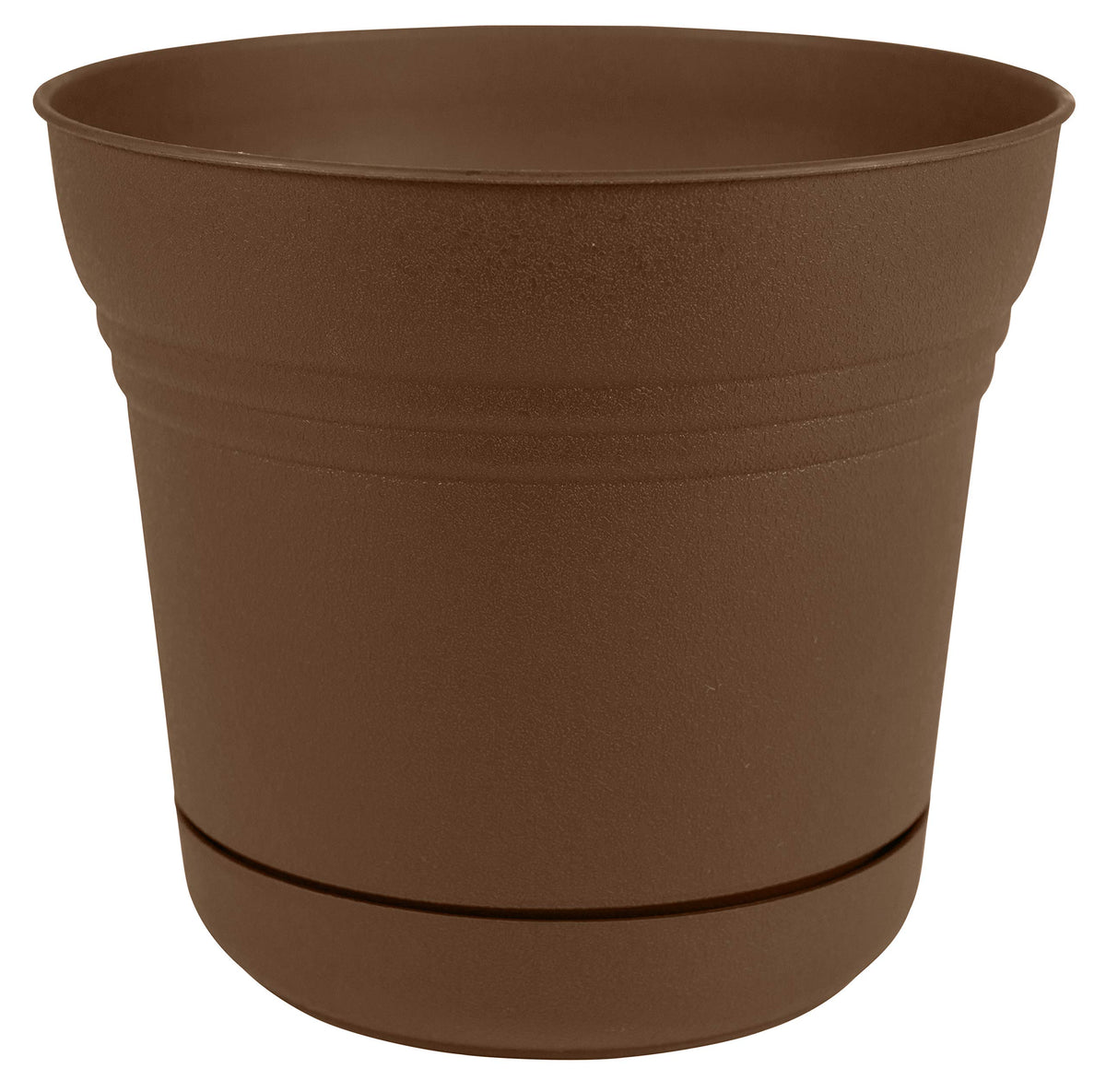 Bloem Saturn Planter With Saucer, 7', Chocolate (Sp0745)