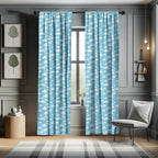 Ambesonne Cartoon Sky Curtains, Fluffy Clouds Pattern Window Treatments, Microfiber, Baby Blue, 56" x 63"