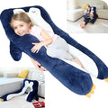 Penguin Kids Body Pillow - 47' U-Shape Long Plush Animal Pillow For Toddlers, Sleeping, Reading, Adhd & Special Needs Comfort,