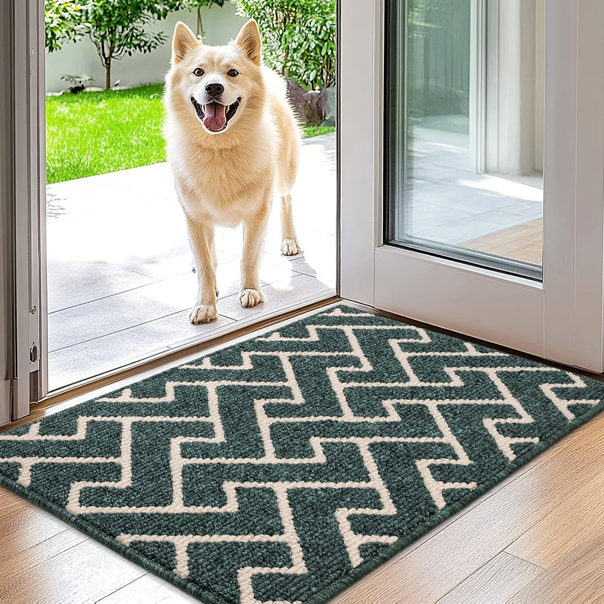 Hicorfe Indoor Doormat,Front Back Door Entrance Mat,Non Slip Rubber Backing Mats,20'X31.5' Absorbent Resist Dirt Entryway Door