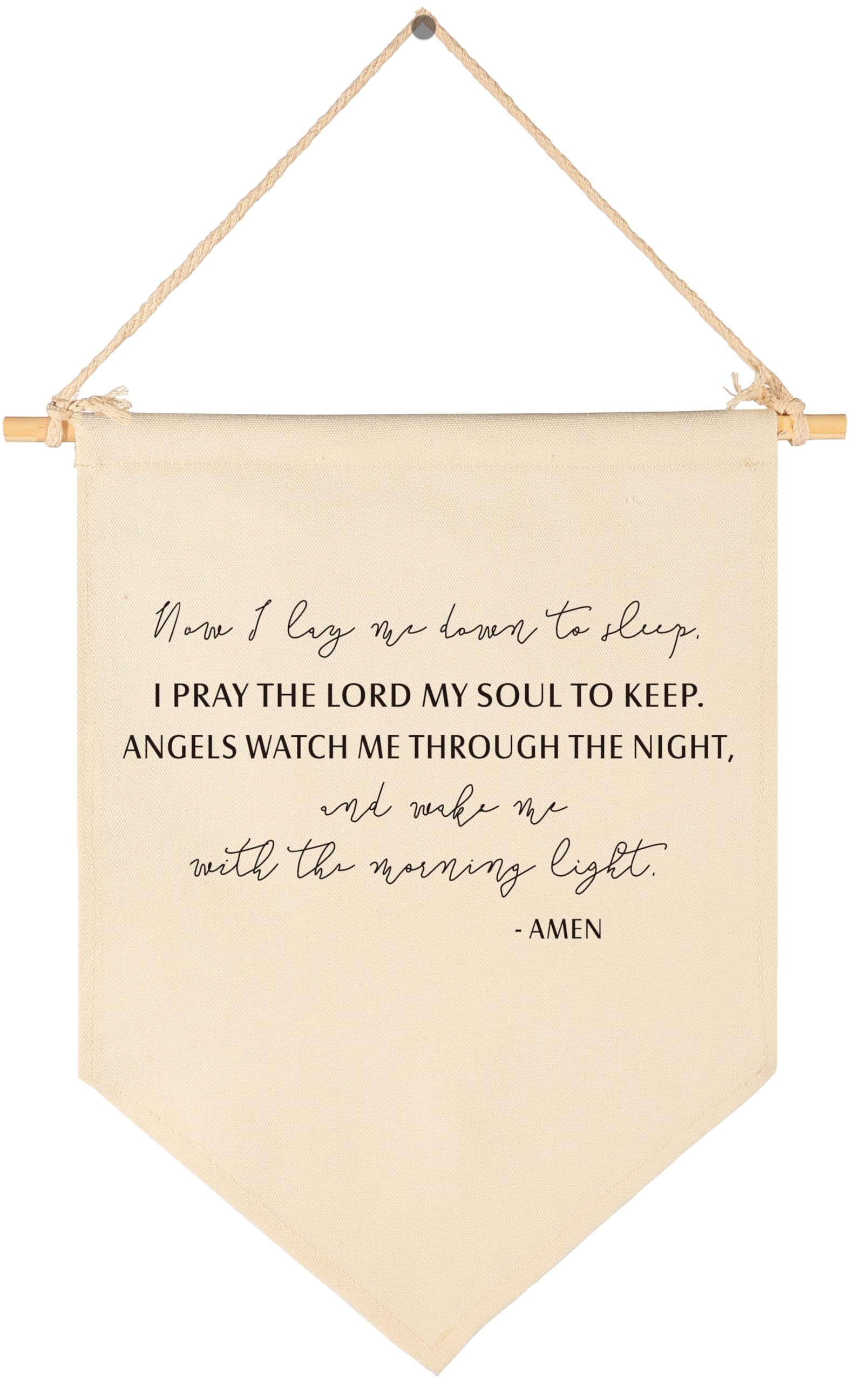 Now I Lay Me Down To Sleep-Prayer Sign Above Crib-Scripture Gift for Baby Boys Girls Kids-Christian Bible Verses-Canvas Hanging 