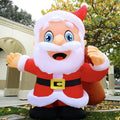 GOOSH 6.5 FT Santa Claus Christmas Inflatables Outdoor Decoration, Blow up Santa Decor with Big Gift Bag, Built-in LED Lights fo