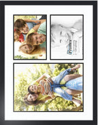 Arttoframes Collage Photo Frame Double Mat With 1 - 13X19 And 2 - 9X12 Openings And Satin Black Frame