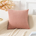 Kevin Textile Throw Pillow Covers Soft Corduroy Decorative Set Of 2 Valentines Day Boho Striped Pillow Covers Pillowcases Farmhouse Home Decor For Couch Bed Sofa Living Room 16X16 Inch Baby Pink