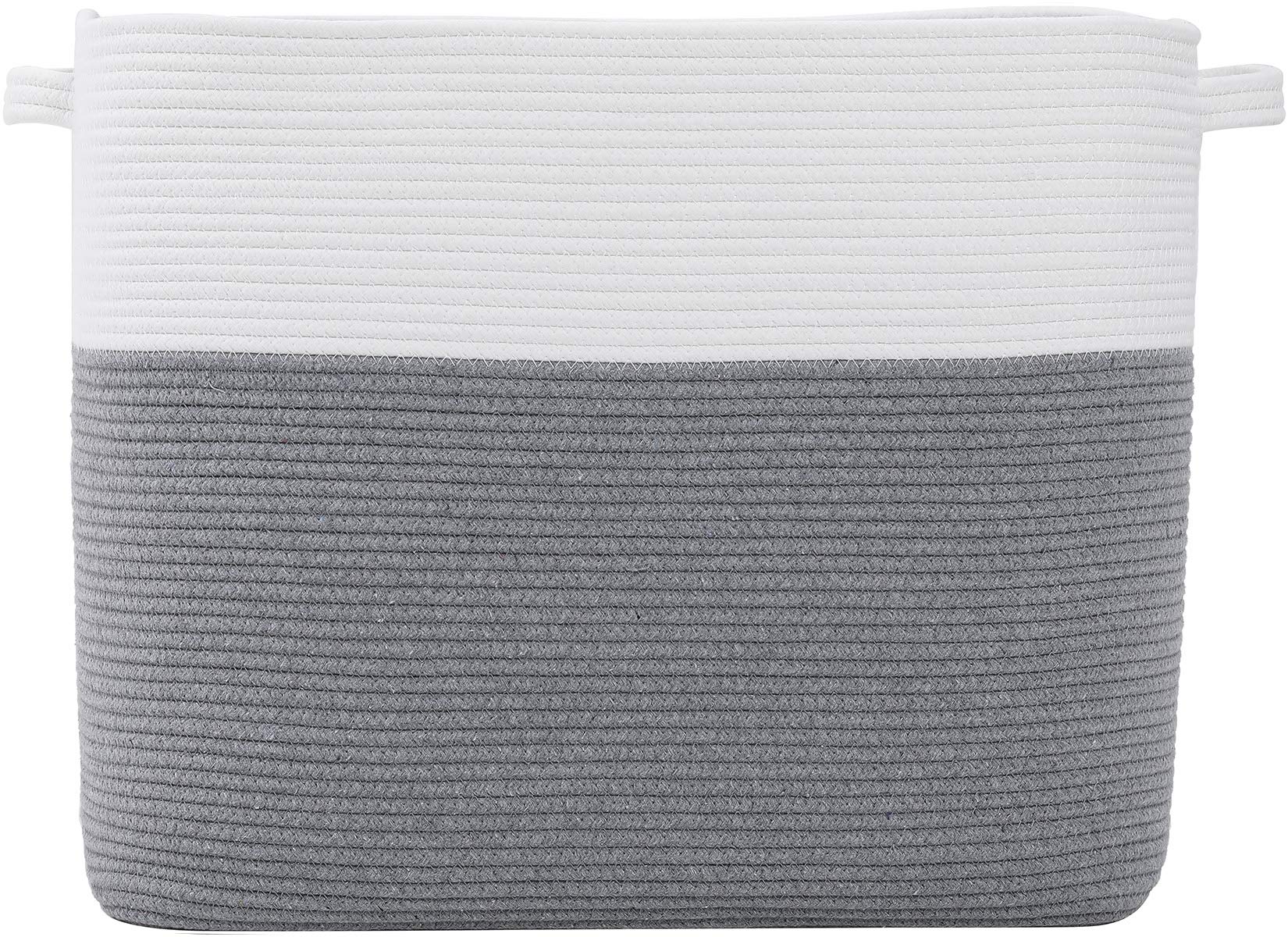 22'x14'x18' Mega Size Rectangular Extra Large Storage Basket, Rectangular Cotton Rope Storage Baskets, Woven Laundry Hamper, 