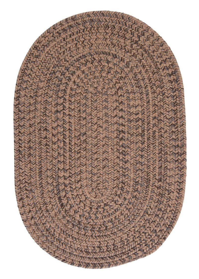 Hayward Oval Area Rug, 2 By 4-Feet, Mocha