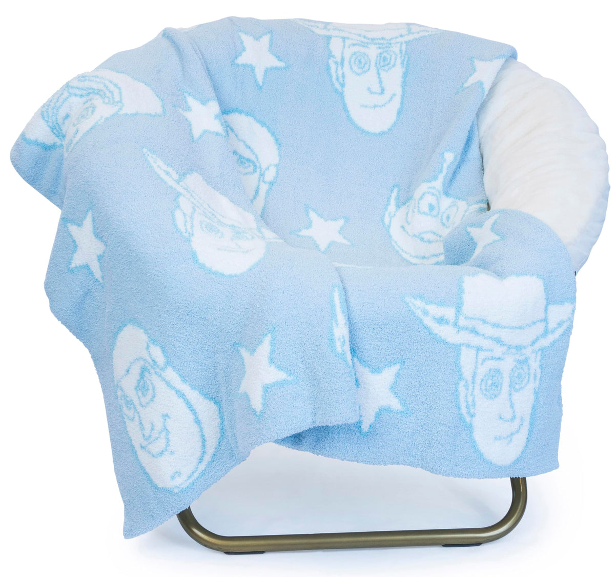 Jay Franco Disney Pixar Toy Story Feather Knit Fluffy Throw Blanket - Woody And Buzz Lightyear Fuzzy Blanket Measures 50 X 60 In