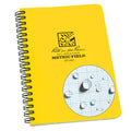 Rite In The Rain Weatherproof Side Spiral Notebook, 4.625' X 7', Yellow Cover, Metric Field Pattern (No. 363)