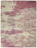 Nourison Celestial Modern Abstract Ivory/Pink 10' X 14' Area Rug, Easy Cleaning, Non Shedding, Bed Room, Living Room, Dining Roo