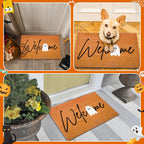 Tinideya Halloween Ghost Welcome Doormat Indoor Outdoor 30 X 18' Front Door Welcome Mat Non Slip Backing Washable Soft Kitchen
