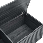Modway Render 47&Quot; Wood Grain Storage Bench In Charcoal