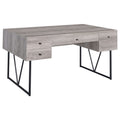 Coaster Home Furnishings Analiese Rustic 63-Inch 4-Drawer Home Office Computer Writing Desk Study Table with Storage Engineered Eco-Friendly Wood Look Laminate Sturdy Steel Grey Driftwood 801999