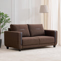 Home Centre 3 Seater Berry Fabric Sofa|Fabric Sofa For Living Room|(Brown)|2 Year Warranty