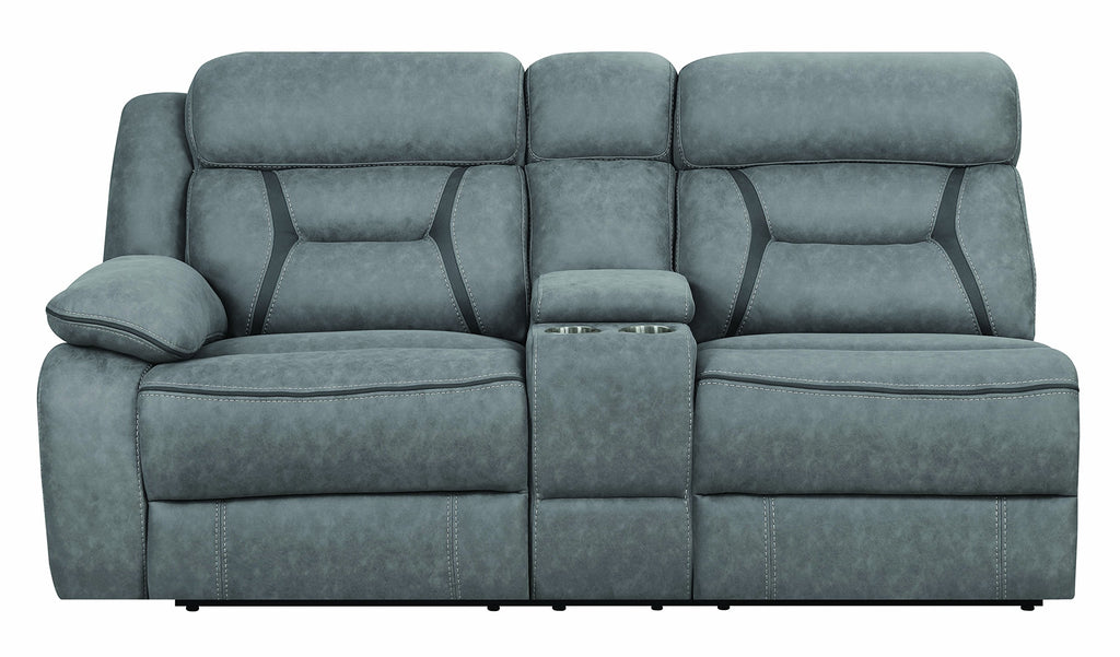 Coaster Home Furnishings 600370AC Camargue Casual Reclining Power Sectional Sofa, Grey