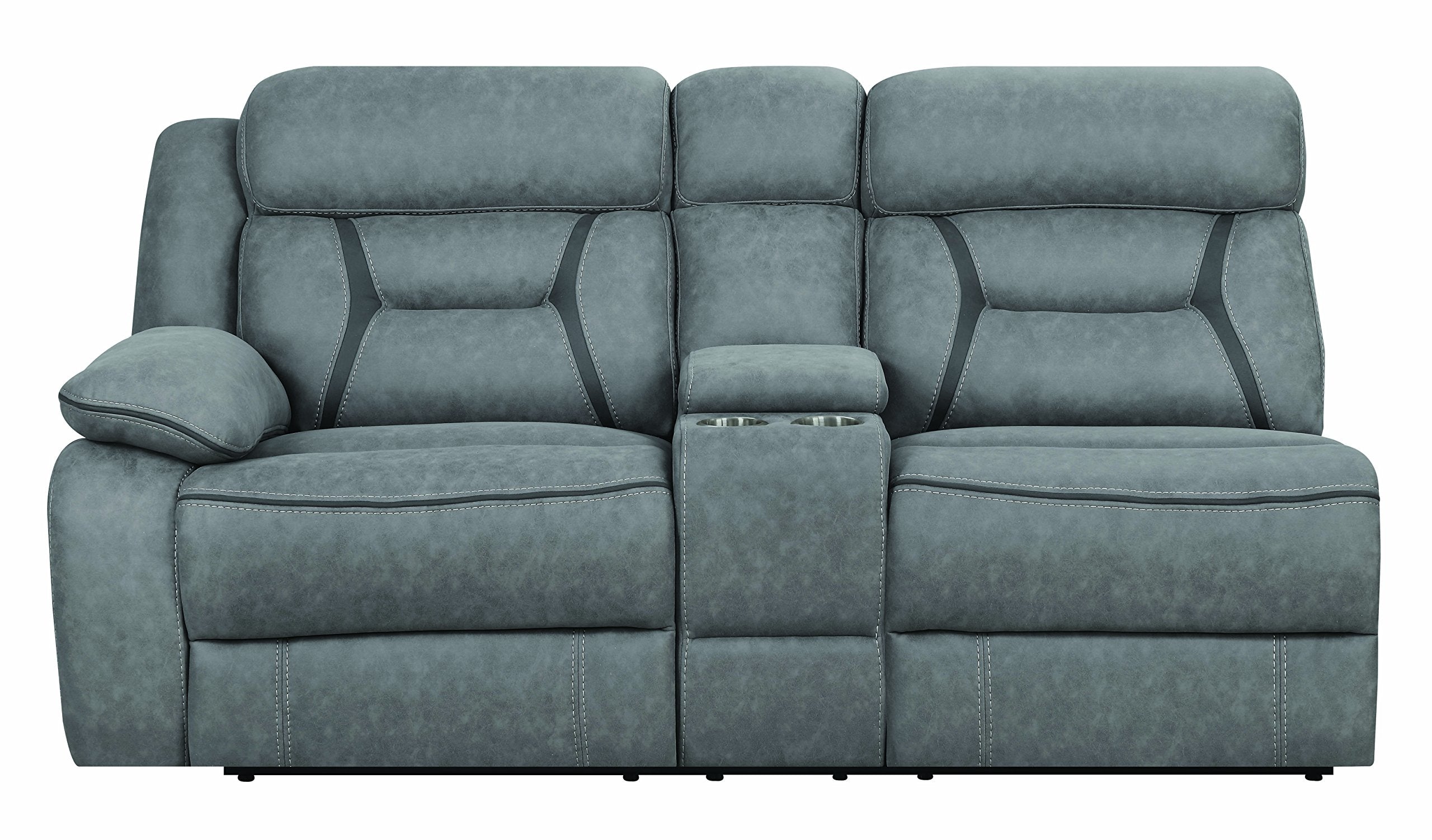 Coaster Home Furnishings 600370AC Camargue Casual Reclining Power Sectional Sofa, Grey