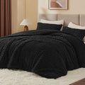 Bedelite Fluffy Queen Comforter Set - Black Fleece Soft Comforter For Queen Size Bed, Luxury Warm Bedding Set For Winter, Fuzzy