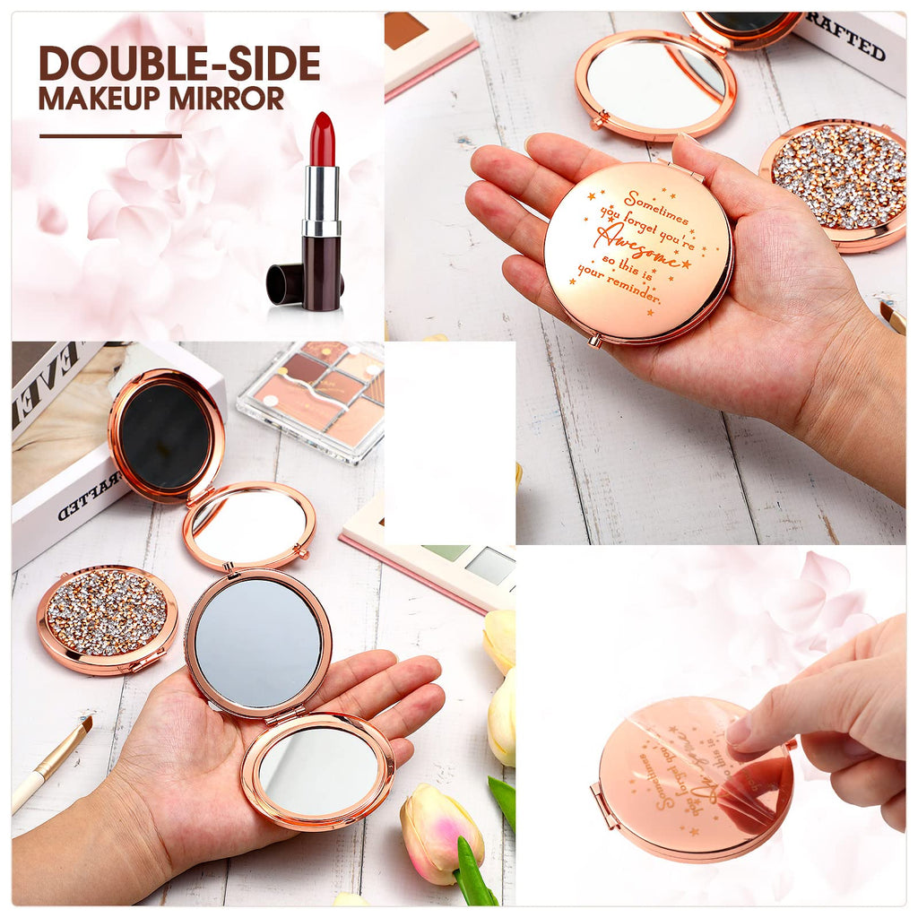 10 Pcs Inspirational Compact Mirror Sometimes You Forget You'Re Awesome Appreciation Thank You Gifts For Women Employee Coworker