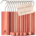 Vivenzia Cedar Blocks for Clothes Storage, Cedar Balls for Closets and Drawers -25 pcs, Including 15 Hang-ups and 10 Balls- Arom