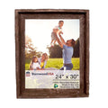 BARNWOODUSA | Farmhouse Style Rustic 24x30 Picture Frame | Signature Molding | 100% Reclaimed Wood | Rustic | Espresso Brown