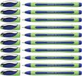 Schneider Xpress Premium Fineliner, 0.8 Mm Porous Point, Light Green Barrel, Blue Ink, Box Of 10 Pens (190003)