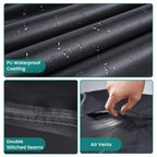 Brosyda Round Patio Furniture Cover, Waterproof Outdoor Table Covers, Windproof Heavy Duty Patio Furniture Cover For Outdoor Table Chair Furniture Set, Tear Resistant, 110'Dia X 28'H, Black