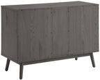 Crosley Furniture Lucas Media Console and Record Player Stand with Storage for Vinyl Records, Gray