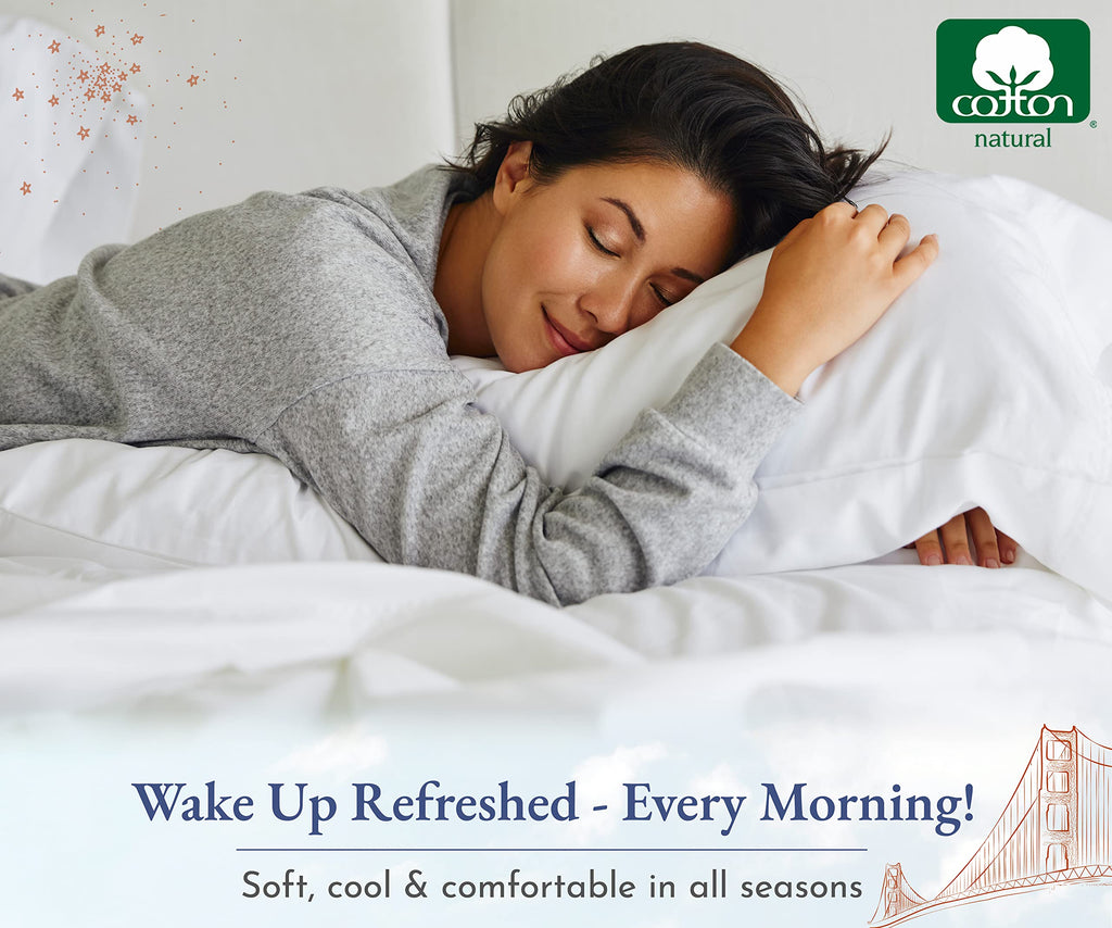 King Size Pillowcase Set - 400 Thread Count, 100% Cotton Sateen, Luxury Set Of 2 Pillow Covers, Breathable, Cooling, Extra Soft Pillowcases For Kids, Teens, Women & Men - Dark Purple