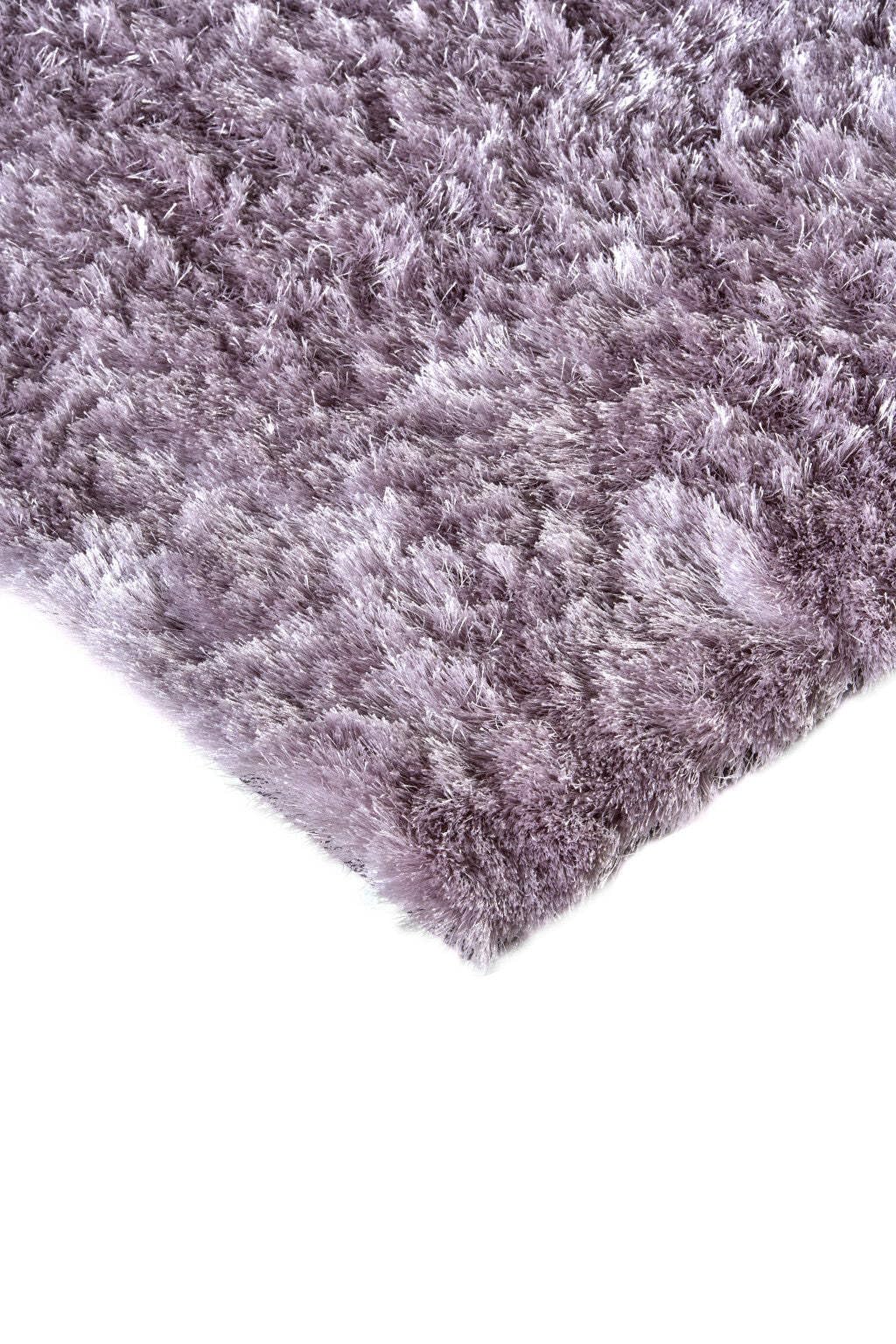 HomeRoots 510995 10 ft. Gray & Silver Shag Hand Tufted Handmade Round Area Rug