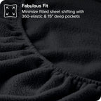 Bare Home Super Soft Fleece Fitted Sheet - Full Size - Extra Plush Polar Fleece - Deep Pocket - All Season Cozy Warmth (Full, Bl
