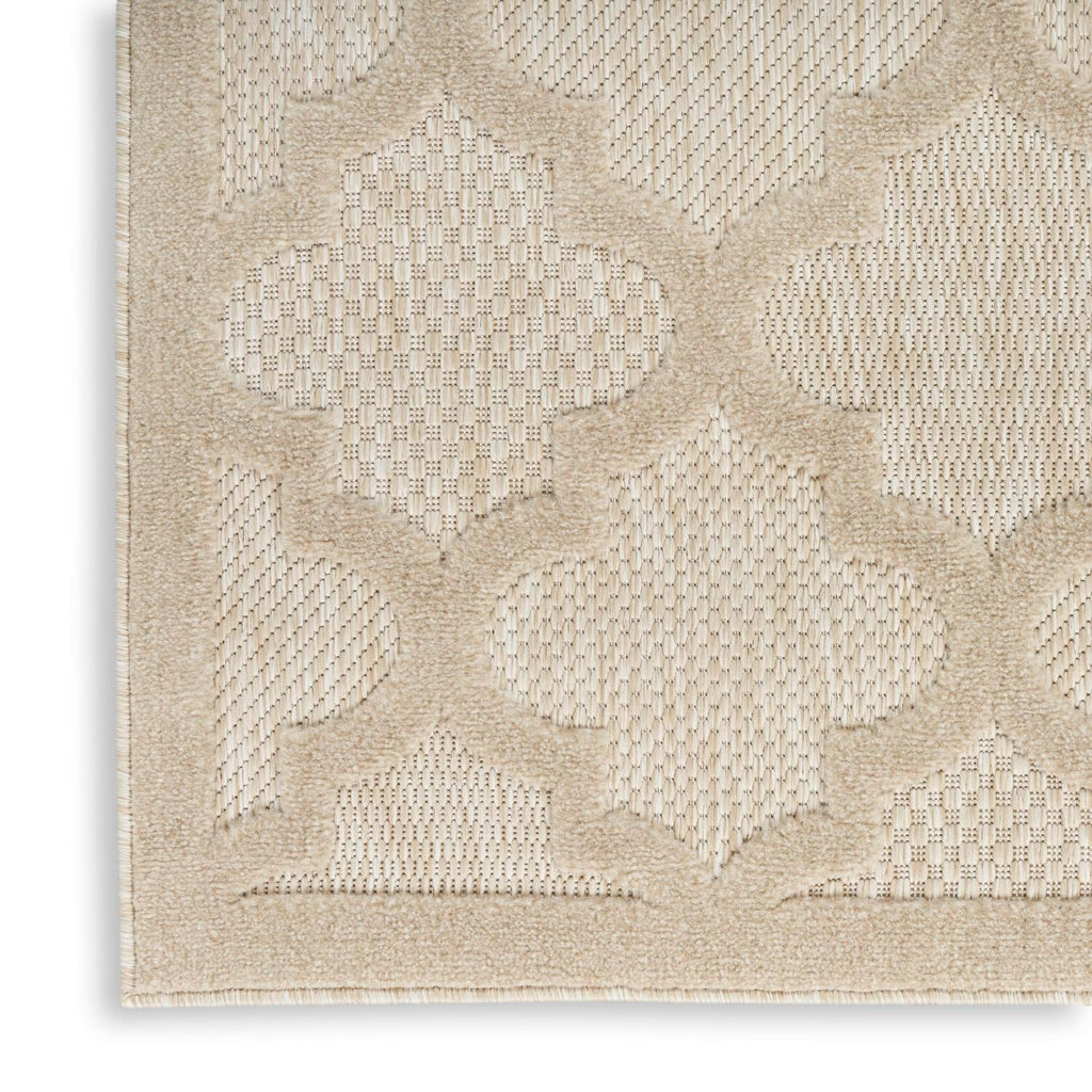 Nourison Easy Care Modern Indoor/Outdoor Cream 8' X 10' Area Rug, Easy Cleaning, Non Shedding, Bed Room, Living Room, Dining Room, Backyard, Deck, Patio (8X10)