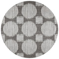 Sedona Sn13 Grey Contemporary Rug Round 4' X 4'