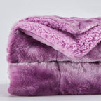 Newcosplay Super Soft Faux Fur Throw Blanket For Couch Light Purple Sherpa Fuzzy Plush Warm Blanket For Sofa Bed (Light Purple,