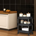 Amazon Brand  Solimo 3Tier Stainless Steel Kitchen Trolley Rack With Wheels | Modular Storage Shelf For Vegetables, Fruits, Sp