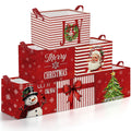 Bucherry 6 Pack Vintage Christmas Storage Baskets, Collapsible Holiday Bins