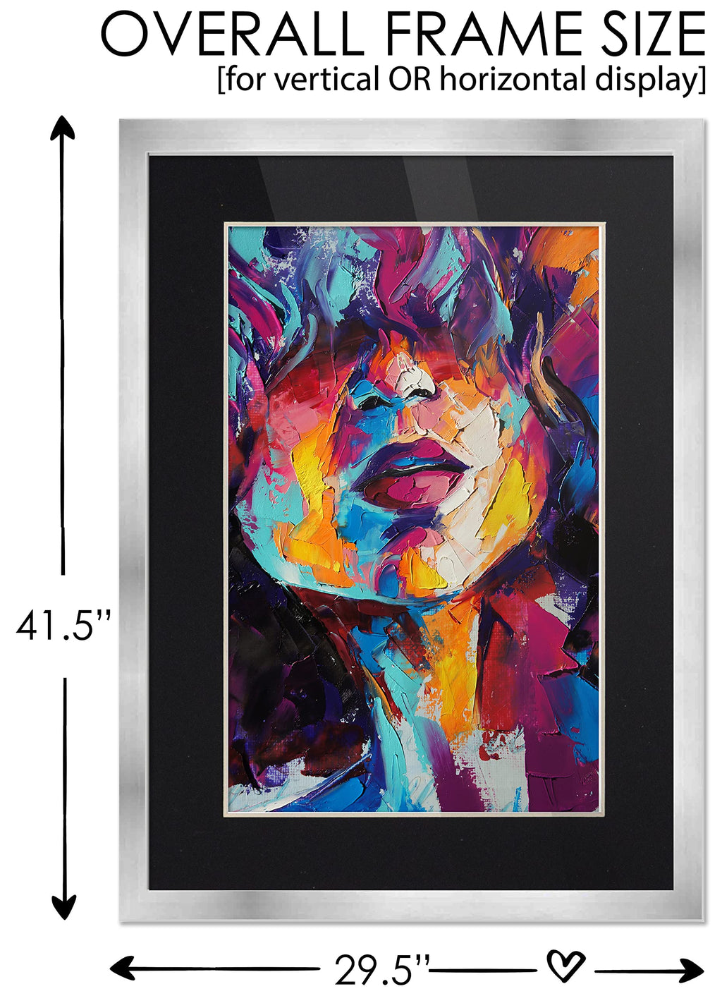 24X36 Frame Silver Wood With Black Mat | 28X40 Frame Matted To 24X36 | Display Your Print Under Uv Acrylic Shatter Guard Front,