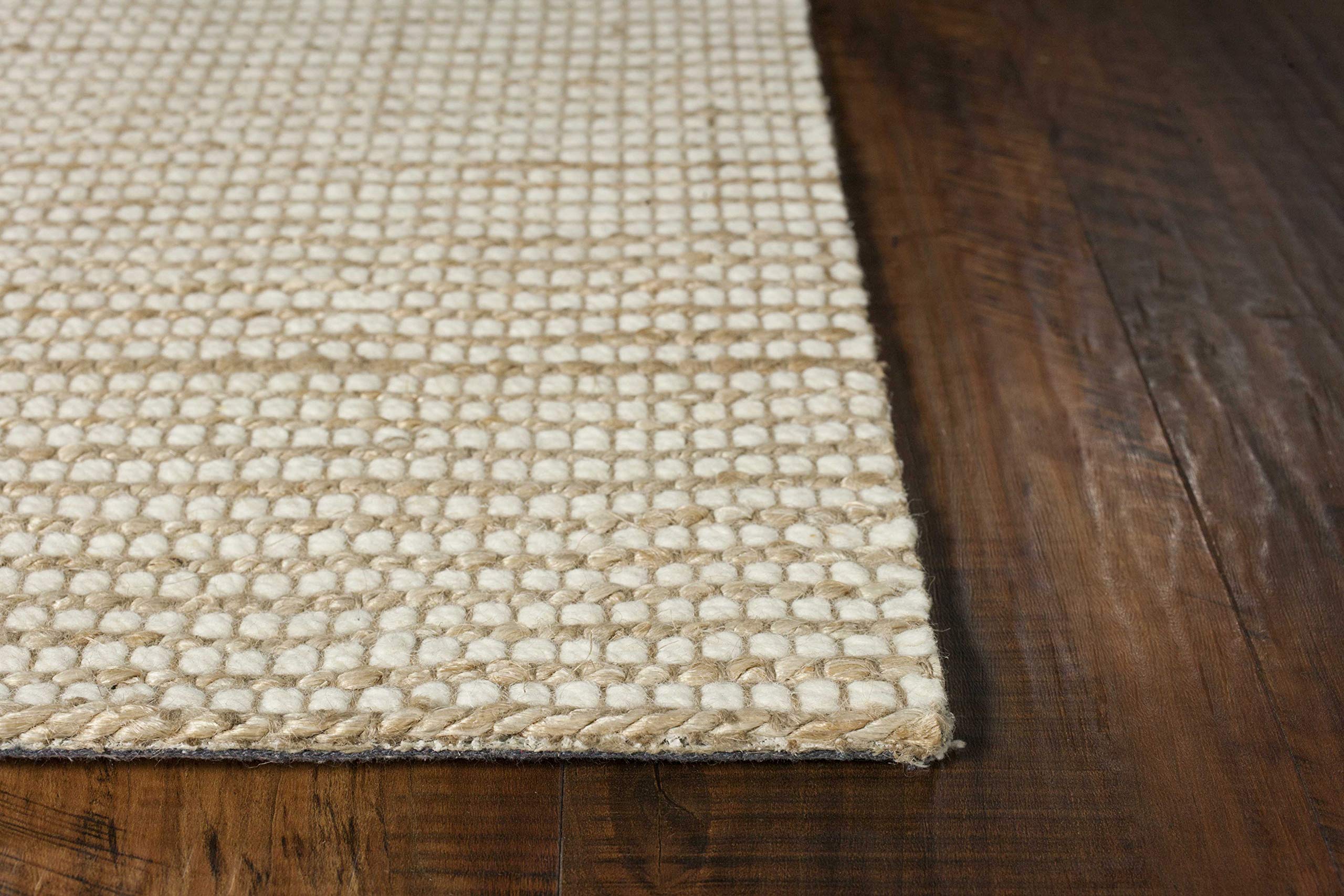 HomeRoots Decor 96' X 126' X 0.'5' Ivory Wool/Jute Rug